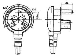 電源适配器插頭圖紙